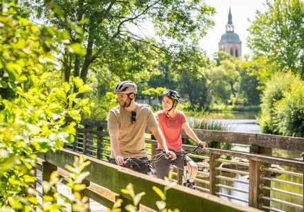 Fietsen in Rheda-Wiedenbrück, bijvoorbeeld op het Ems-fietspad